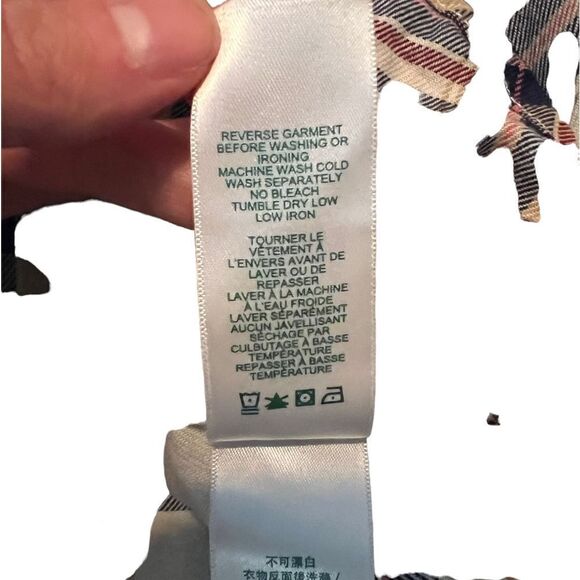 3 for $30! Roots beige plaid woven button down shirt - Picture 8 of 12